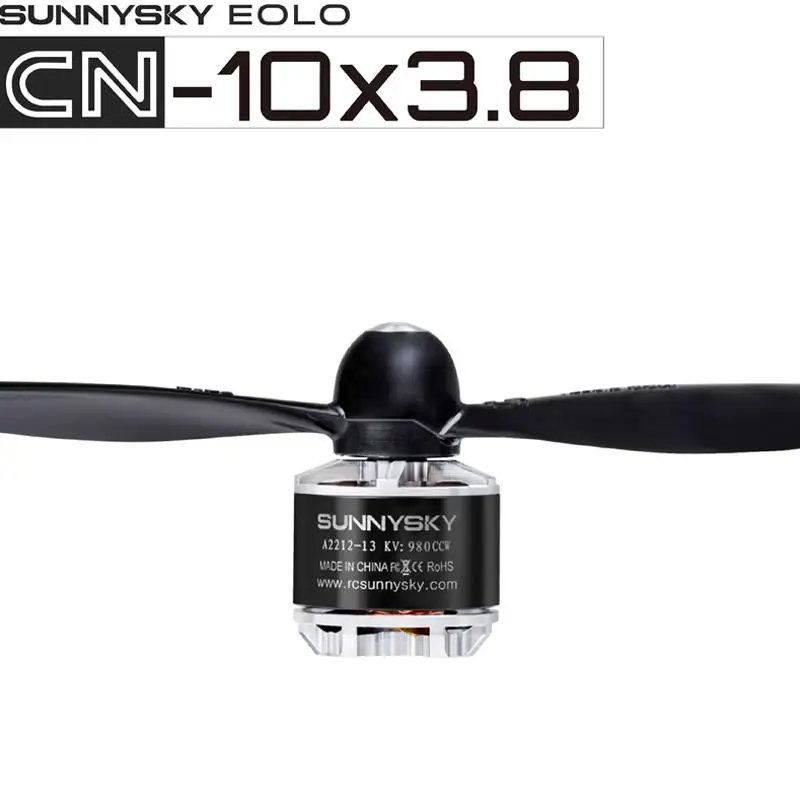 EOLO 1038 paleta de ala fija crucero hélice de 2 palas hoja compuesta de 10 pulgadas para avión F450 Rc pieza de cuadricóptero de alta eficiencia