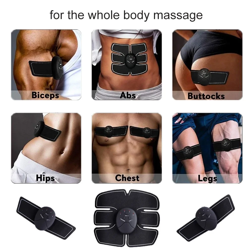 EMS Abdominal Muscle Stimulator Fitness ABS Arm Training Patches Sport Exercise Instrument Home Men Women Body Shaping Device