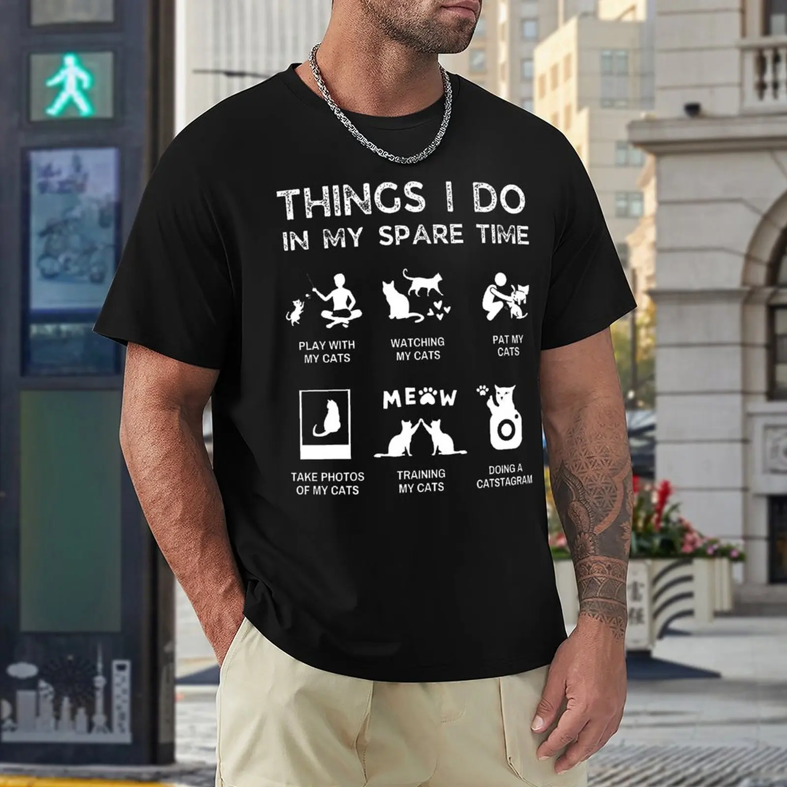 Things I Do In My Spare Time  Funny Gifts Harajuku T-shirt Movement T-shirts Creative Casual Leisure USA Size