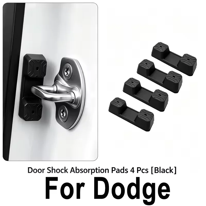 4Pcs Magnetic Silicone Car Door Latch Buffer Shock Pad For Dodge SRT RAM CHALLERGER SRT6 SXT6 SRT8 SRT10