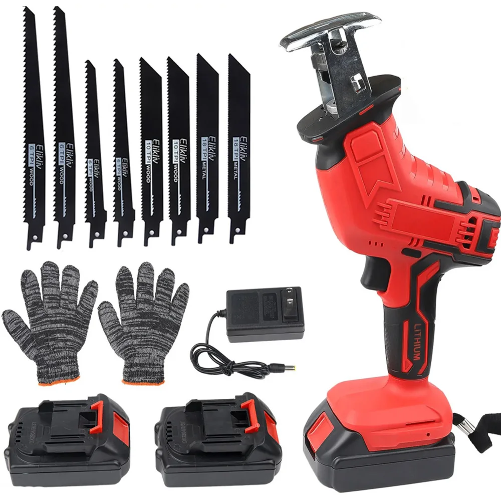 

Electric Horse Knife Saw 8 blades, a pair of gloves Small Handheld Outdoor Cutting Electric Saw, Cordless Reciprocating Saw