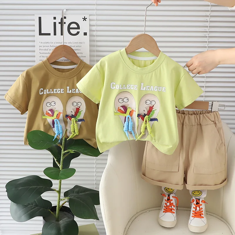 

Boys Clothing Sets Summer 2024 Children Cotton T-shirts Shorts 2pcs Sports Suit For Baby Tracksuits Kids Jogging Outfits Toddler