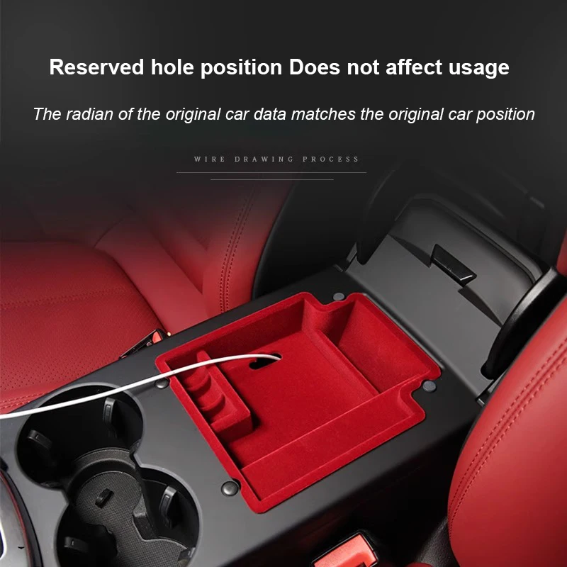 For Porsche Macan Cayenne Panamera 2014-2024 Car Central Control Armrest Storage Box Organizer Tray Holder Organizer Accessories