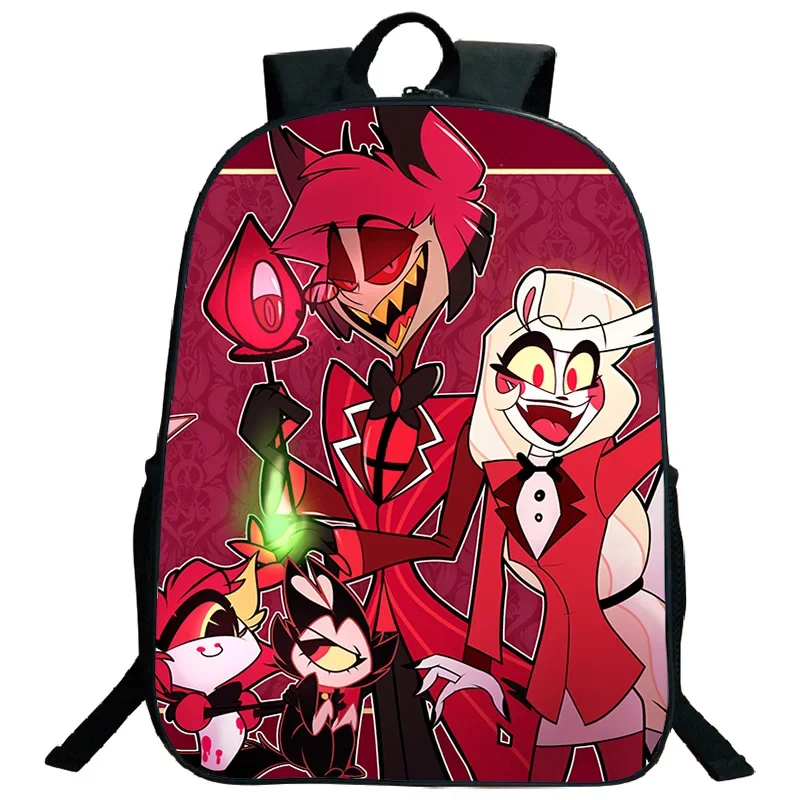 Hazbin School Bags Cartoon Hotel Print Backpack For Girls Boys Children Waterproof Schoolbag Mochila Teenager Laptop Knapsack