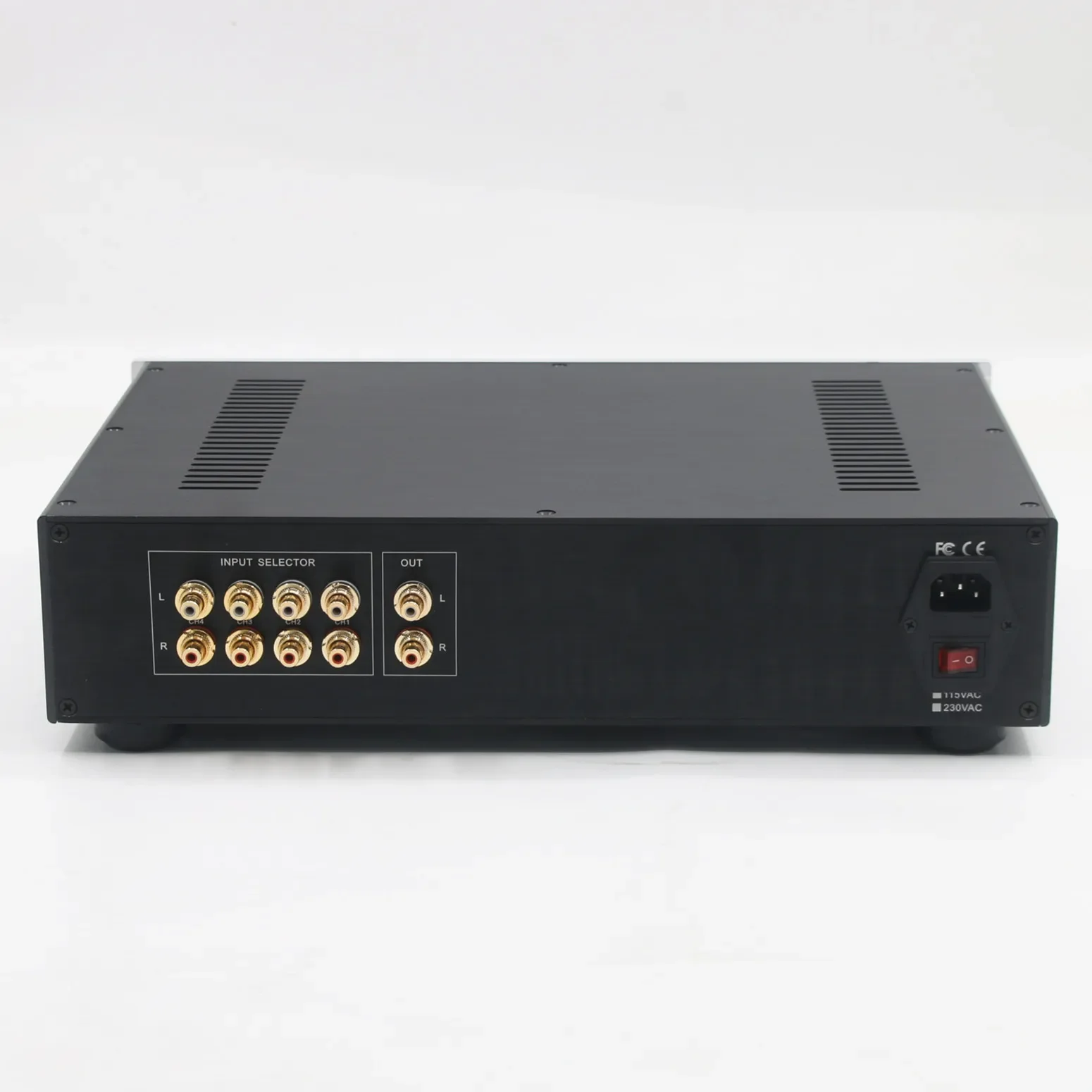 Chassi de pré-amplificador de alumínio completo HiFi 430x90x308MM Caixa de pré-amplificador de volume