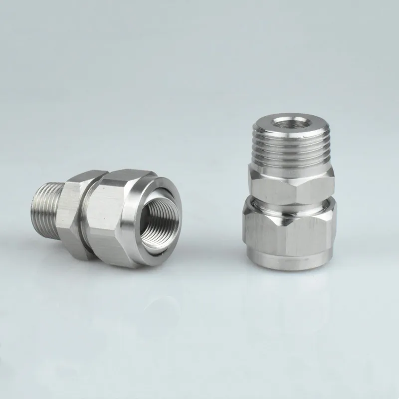 

1/8" 1/4" 3/8" 1/2" BSPT Male To 1/4" BSP Female Thread 304 Stainless Steel Adjustable Spherical Sprinkler Head Spray Nozzle