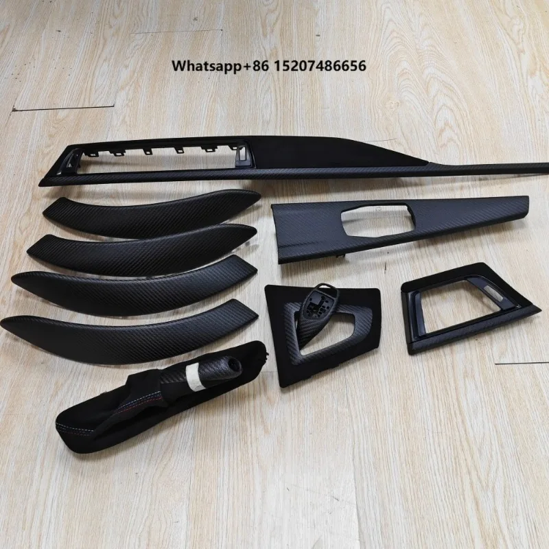 Style Dry Carbon Fiber Dashboard Decorative Interior Trim Kit Set for  M3 M4 3GT F30 F31 F32 F34 F35 F80 F83