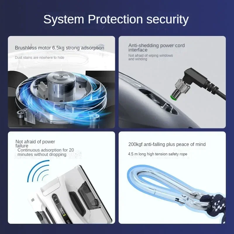 NEW HOBOT-2S Window Cleaning Robot with Dual Ultrasonic Water Spray and Control Via Smartphone or Remote Window Cleaner Robot