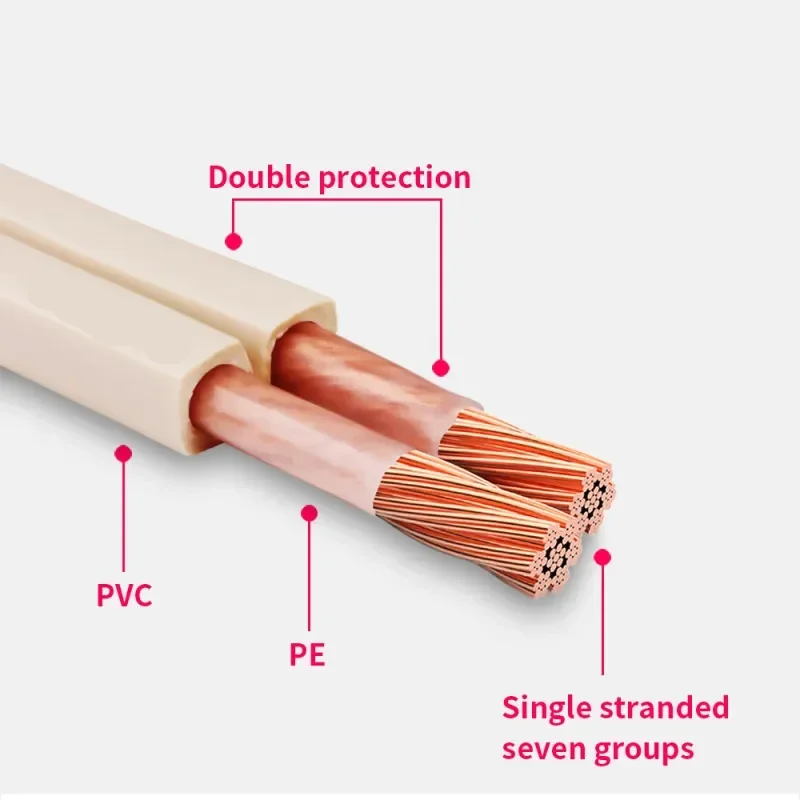 OFC 4N لتقوم بها بنفسك كابل مكبر الصوت بصوت عال الأكسجين الحرة النحاس مرحبا فاي الصوت خط كابل لمكبر للصوت المسرح المنزلي KTV DJ نظام مكبر الصوت سلك #4