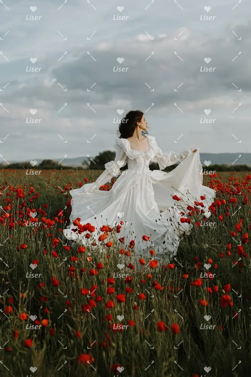 Liser Elegant Square Collar Wedding Dresses Full Sleeve A-line Floor-Length Robe De Mariée Wedding Party Dress 2026 Customized