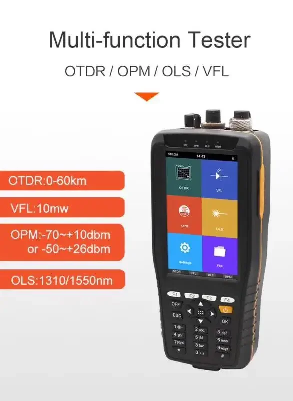 

TM290 Smart OTDR 1310 1550nm with VFL/OPM/OLS Touch Screen OTDR TM290S Optical Time Domain Reflectometer