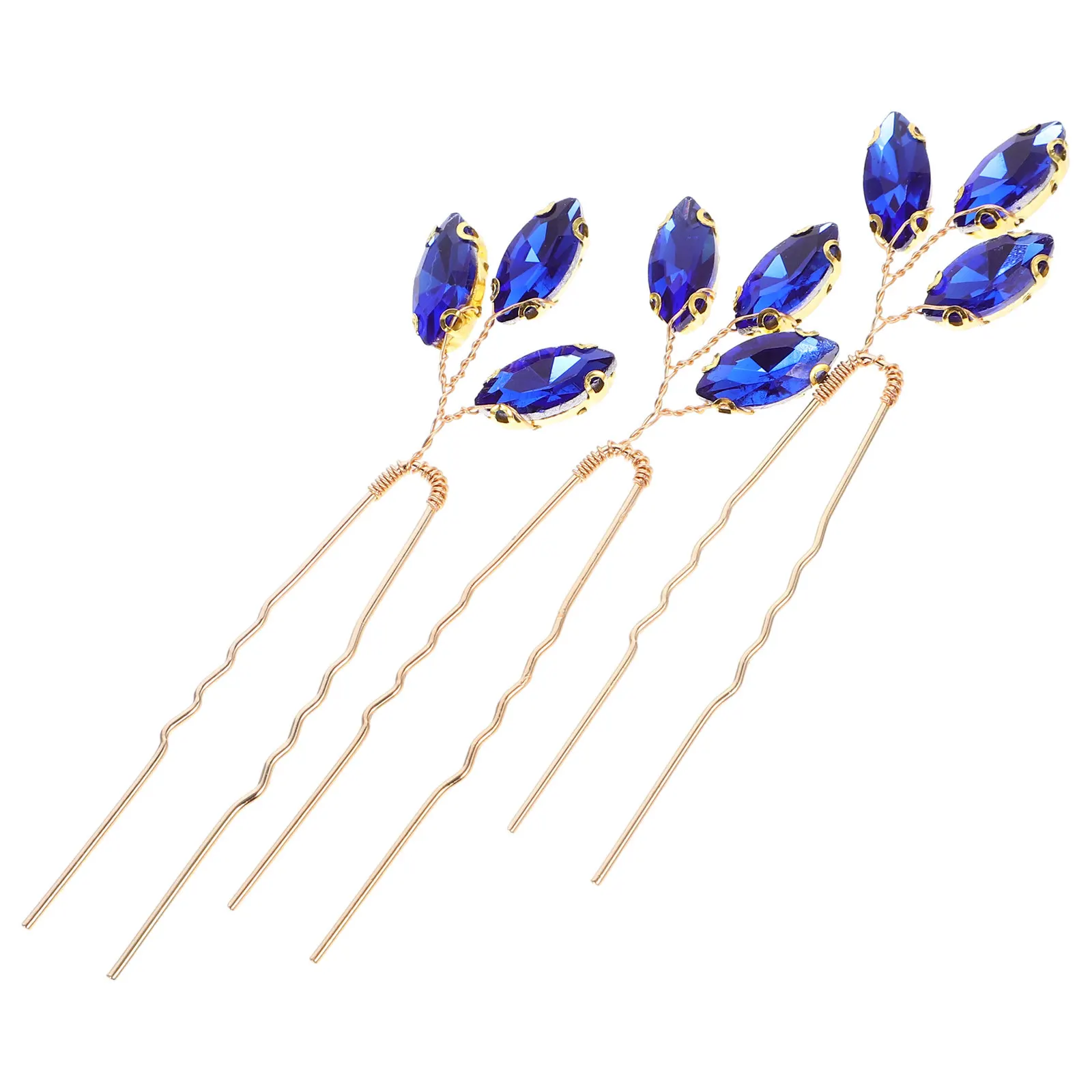 

3Pcs Rhinestone Hairpins U Shaped Wedding Bridal Hair Accessories Elegant Metal Pins for Women Special Occasion Hair Styling