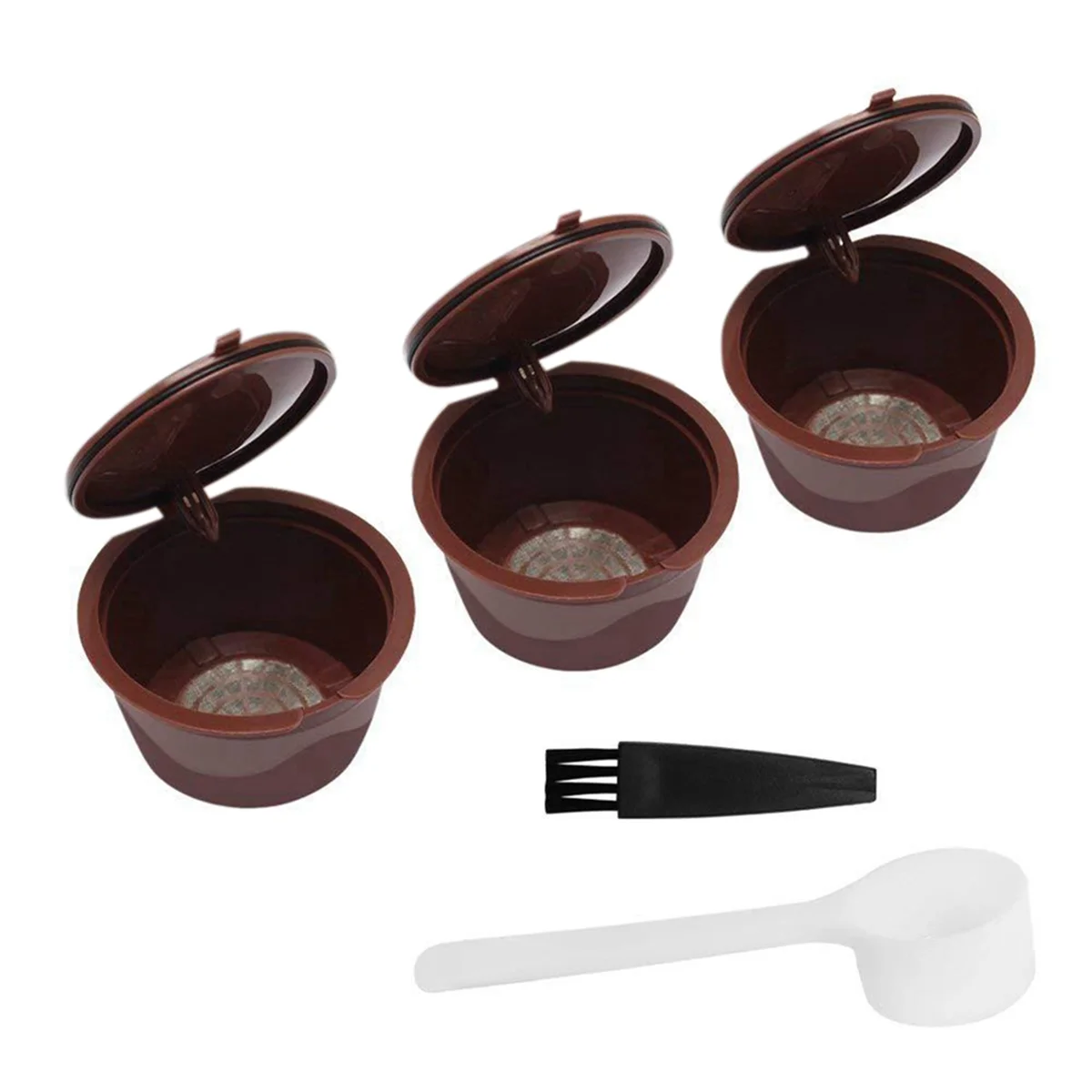 

Y31A Набор из 6 предметов для кофемашины с многоразовой кофейной капсулой, ложкой и щеткой для чистки, высококачественный фильтр.