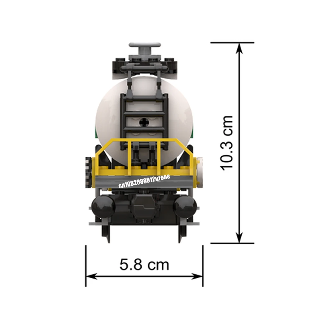 174 Stuks Moc Stad Industriële 4 Assen Goederenwagon Goederentrein Octan Tanker Auto Model Creatieve Ideeën Kindercadeau Technologieblokken