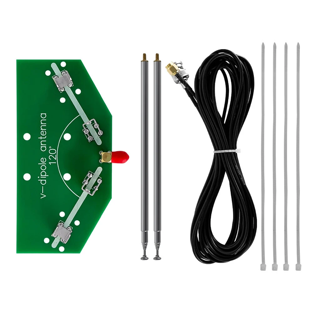 

V Shaped Dipole Antenna 137MHz DIY Kit Adjustable Frequency Lever Rod 533mm Receive Length With 6m Cable V-Dipole Antenna DIY