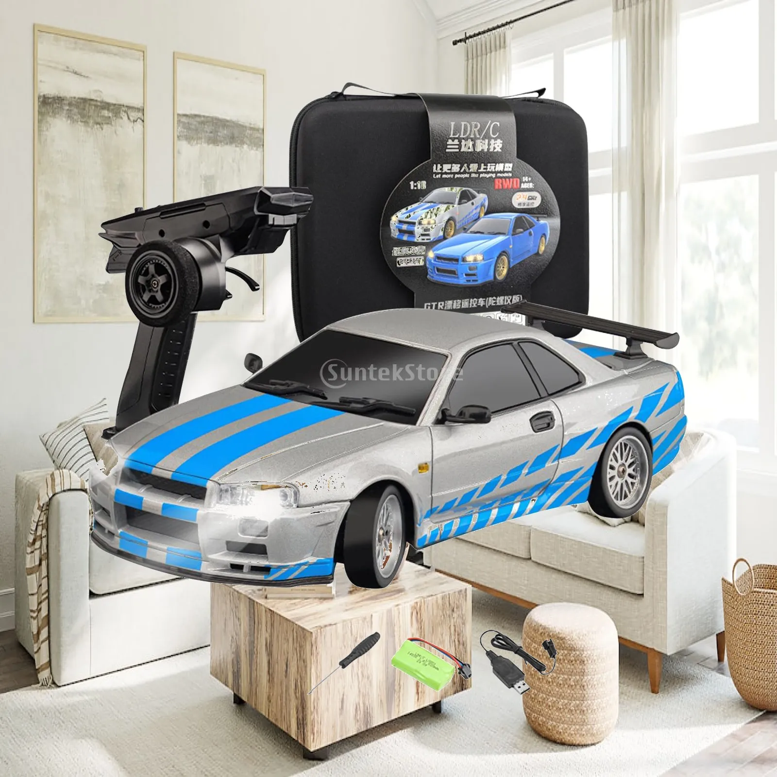 1:18 RC Drifting Car Rear Wheel Drive System Sport Race 4WD Technology Drift RC Car Model Car with Lights Present Adults Kids