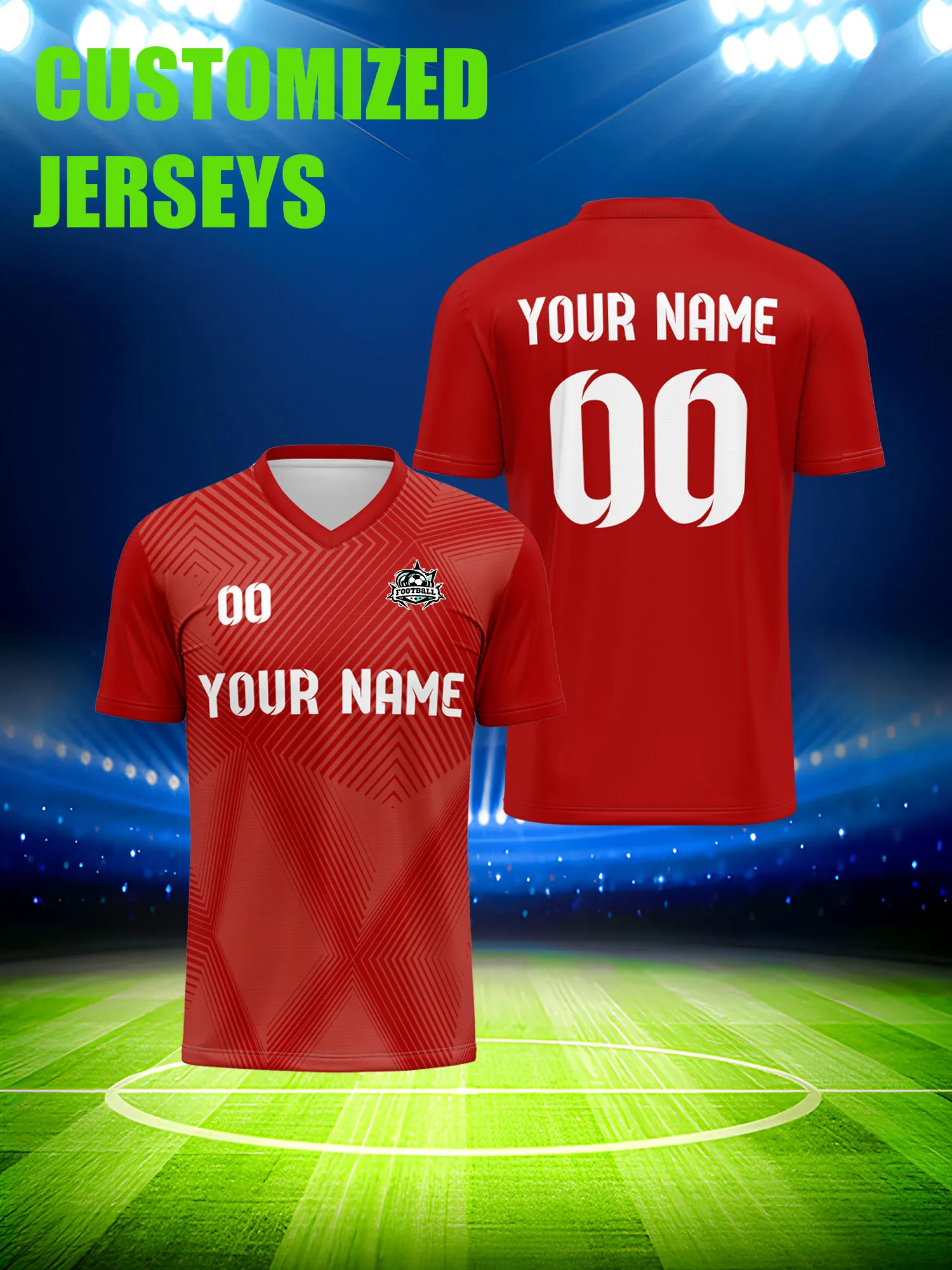 

Футболка для футбола с индивидуальным изображением, номером и именем, стильная уличная одежда для футбола в городском стиле