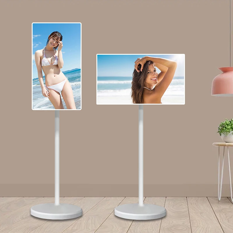 

24-дюймовый мобильный портативный сенсорный экран Android LCD TV Мини-умный экран Интерактивный 4K Smart TV с подставкой Питание от аккумулятора