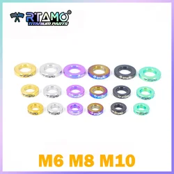 RTAMO Titanium Spacer Washer M6 M8 M10 Exhaust Gasket, Thickened Washer for Pump on Caliper Motorcycle Bike Conversion (1pc)