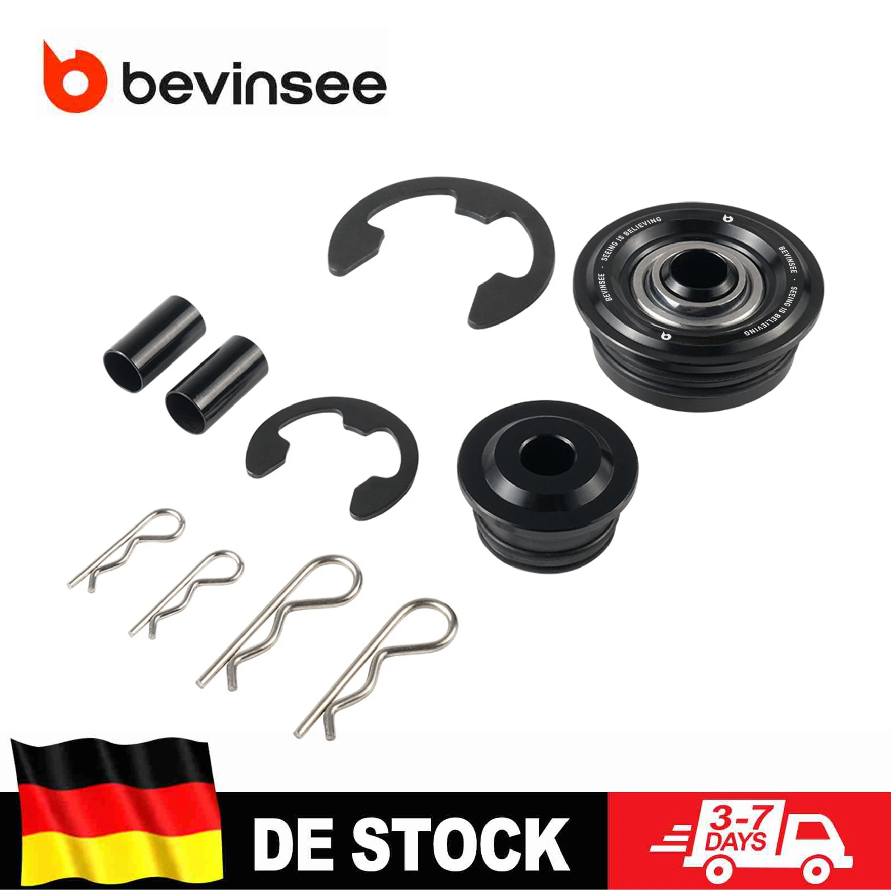 BEVINSEE Boccole Sferiche in Alluminio per Cavi del Cambio per Honda Acura RSX, Civic SI, TSX, Honda Accord