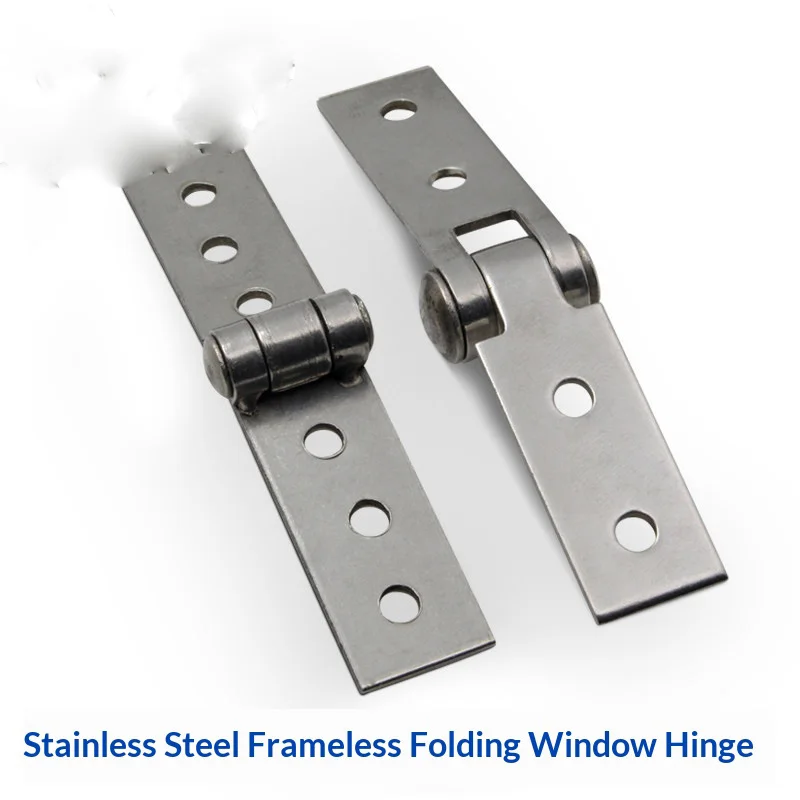 Stainless Steel Frameless Folding Balcony Window Hinges Hinges Folding Glass Door and Window Pivot Hinges Hardware Accessories