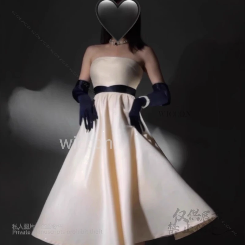 Game Love And Deepspace Heroine Cosplay Costume Party Evening Dress Black White Dance Dress Accessory Woman Wigs Halloween Party