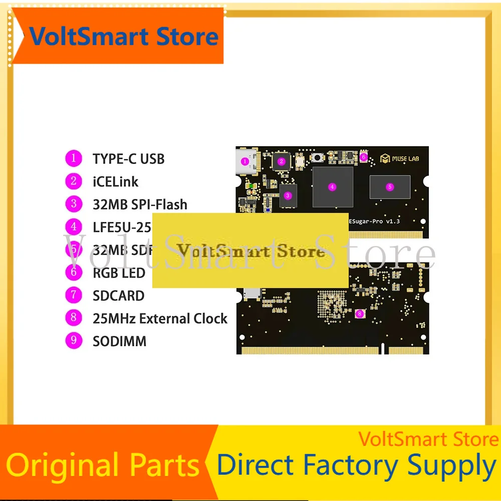VoltSiCESugar-Pro FPGA Development Board Lattice ECP5 Open Source RISC-V