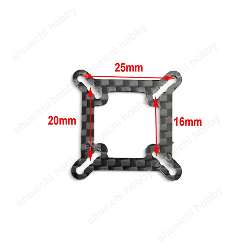 2PCS Carbon Fiber Converter Plate Hole Distance 30/25/20/16mm M2 M3 Flight Controller ESC Adapter Board for RC FPV Racing Drone