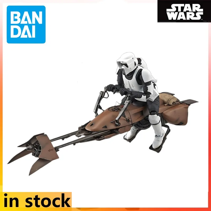 

BANDAI Genuine STAR WARS Series Character Series 1/12 Scout&Flying Motorcycle Plastic Assembly Model Collection