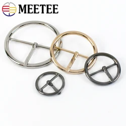 4pcs Meetee 20-70mm Round Metal Belt Buckle Adjust Pin Buckles DIY Women Coat Sewing Buttons for Bags Clothing Decor Accessories