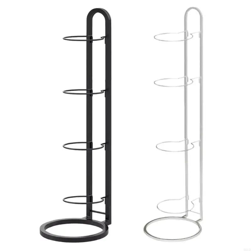 Football Storage Organizers 4 Tiered Metal Cube Rack Display Stand for Basketball Volleyball Indoor and Outdoor Use D0LD