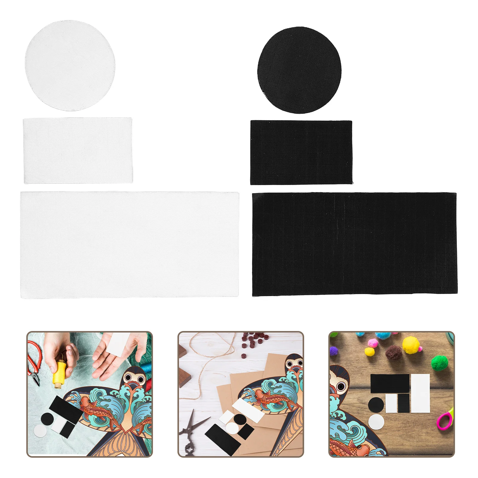 2세트 방수 연 수리 패치 내구성 접착제 야외 DIY 연 제작 키트 패브릭 수리 패치 테이프 부품 DIY