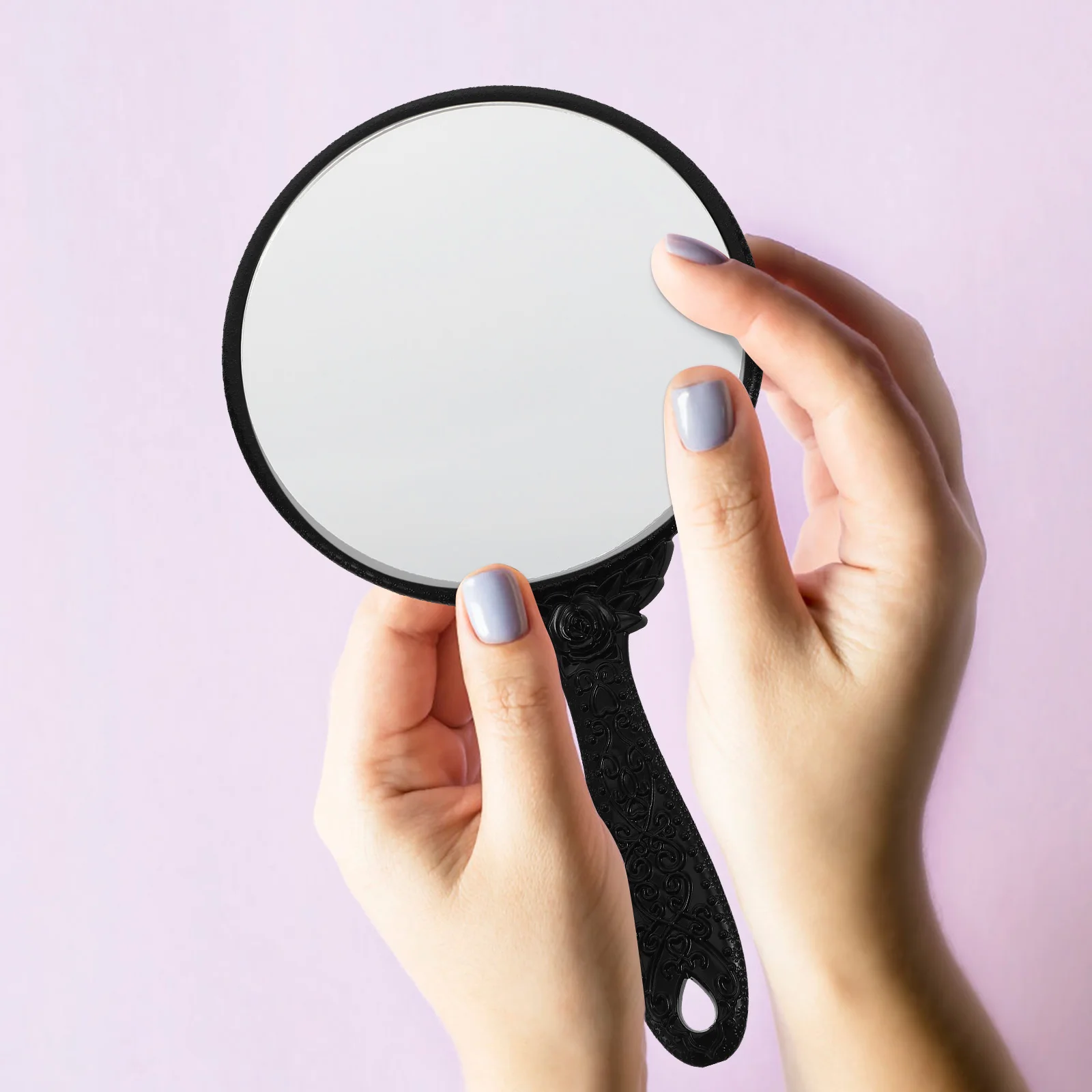 

Retro Hand Mirror Cute Mirrors with Handle Solustre Vintage Handheld Hand-held Gold