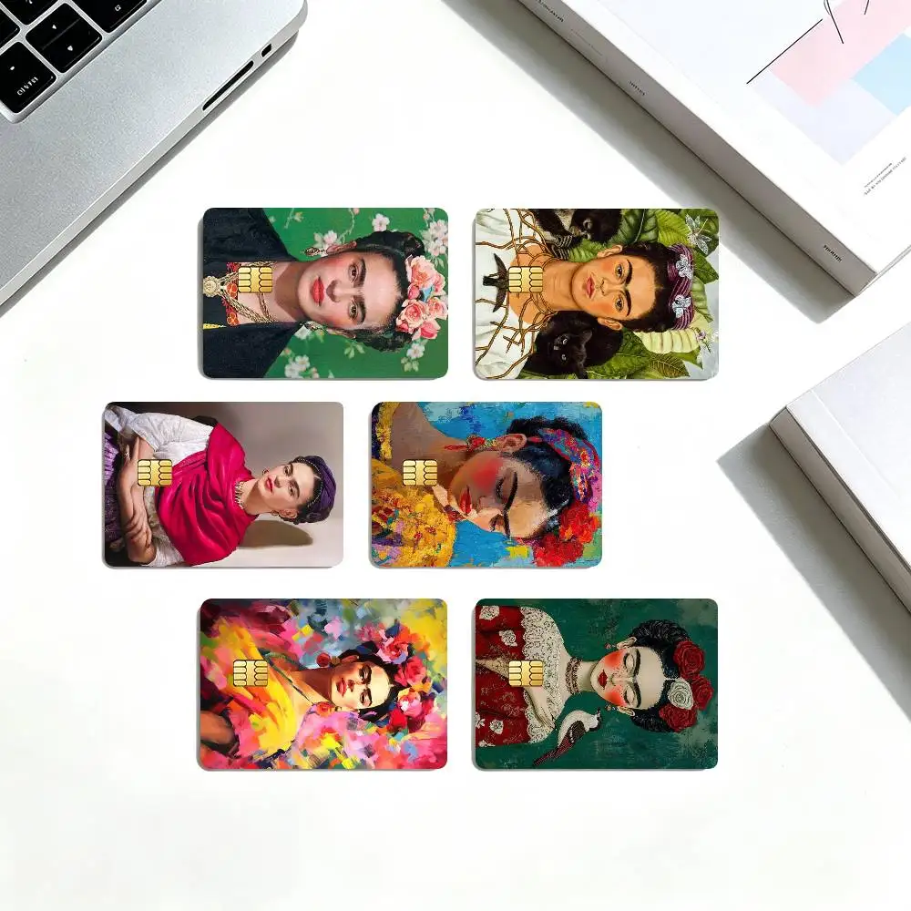 F-Frida Kahlo P-Portrait  Credit Card HD Stickers Game Card Decal Small Chip Waterproof Sticker Gift