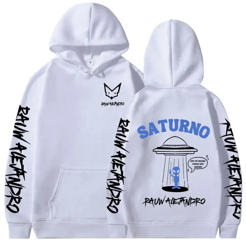 Rauw Alejandro Saturno World Tour Concert Hoodies Men Women Clothing Harajuku Pullovers Fashion Hip Hop Long Sleeve Sweatshirts