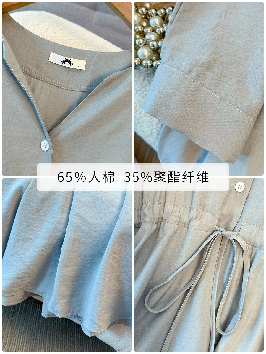 Sukienka damska plus size, rozmiar 150 kg+, biust 157 cm, jesienna, luźna, prosta, z długim rękawem, dekolt w serek, czarna, szara, rozmiary 5XL 6XL 7XL 8XL 9XL