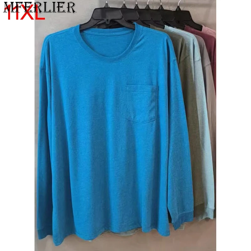 

Blus Spring Autumn T-shirts Men Plus Size 8XL 11XL Casual Long Sleeve Tops Tees Male Cotton T Shirt Big Size 6XL