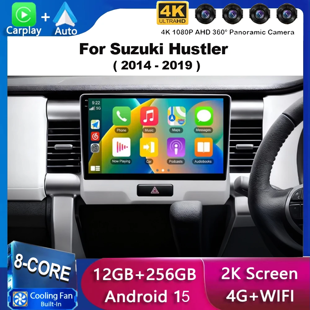 

Автомобильный радиоприемник Android 15 для Suzuki Hustler 2014-2019 Carplay, авто мультимедийный видеоплеер, навигация, Wi-Fi, GPS, DSP, 4G, 360, камера