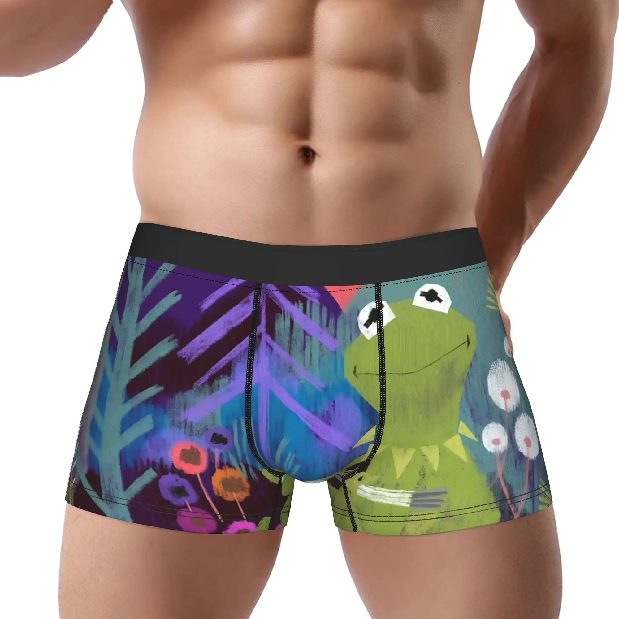 

1piece Muppet Show Kermit the Frog Underpants Homme Panties Male Underwear Comfortable Shorts