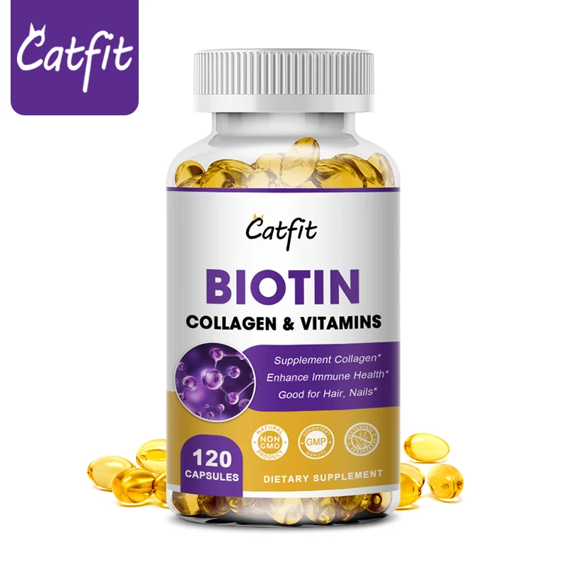 

Collagen Biotin Capsule Biotin for Hair Growth Strong Hair Dry Hair Follicle Repair Skin Hydrolyzed Adult Beauty Care