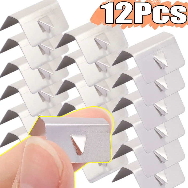 2/4/8/12PCS Stainless Steel Clamp Universal Car Wind / Rain Deflector Metal Fitting Clips Window Deflectors Accessories