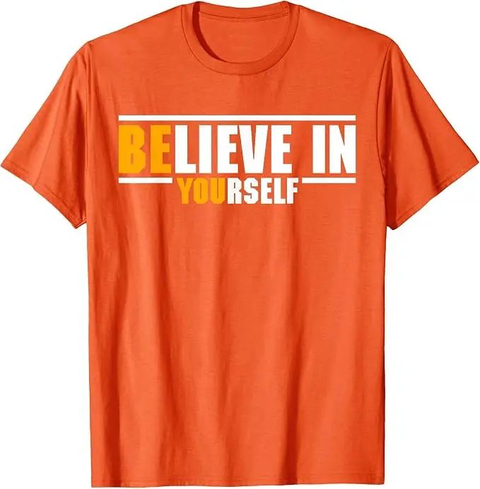 Glaube an dich selbst, motivierende Inspiration, positives Zitat, T-Shirt, Y2k Be You Saying Tee, Buchstaben-Print, Grafik, tolle Kleidung – Detail 14