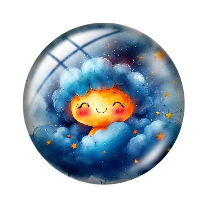 لطيف سحابة 12/18/20/25 مللي متر الزجاج كابوشون قلادة سوار قلادة خواتم للمجوهرات التجريبي أقراط الظهر صنع النتائج #6