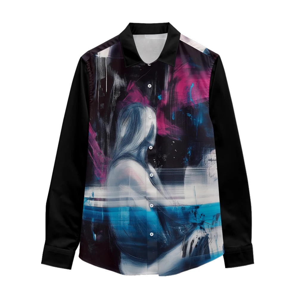 Long sleeved shirt, graffiti figures, Spring and Autumn new styles