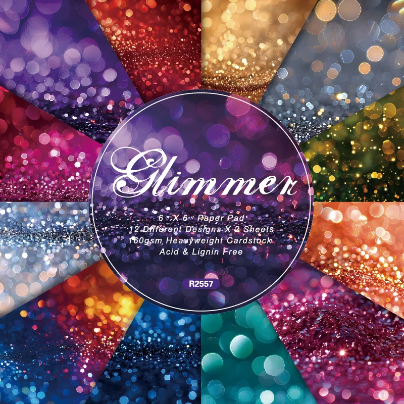 24 Sheets 6"X6" Gli…