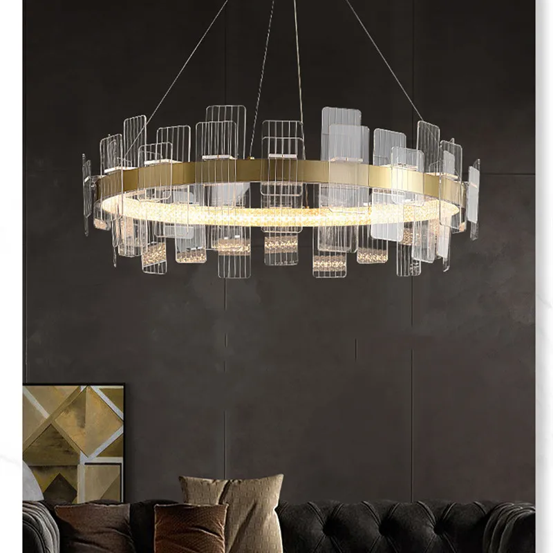 Living Room Chandelier Modern Simple Designer Creative Model Room Art Bedroom Study Ring Restaurant Chandelier