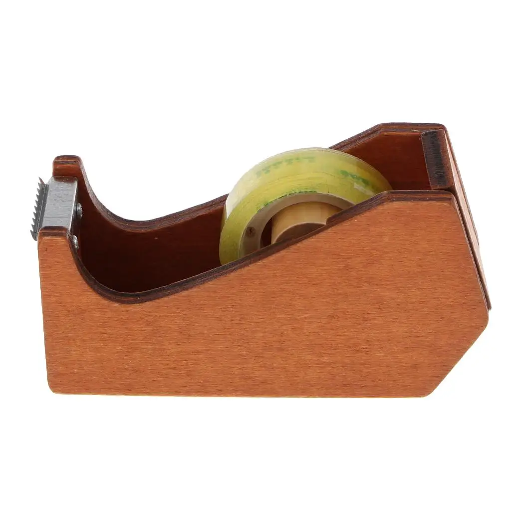 wood-adhesive-tape-dispenser-desk-dentate-cutter-stationery-organizer-for-kids-school-and-art-projects