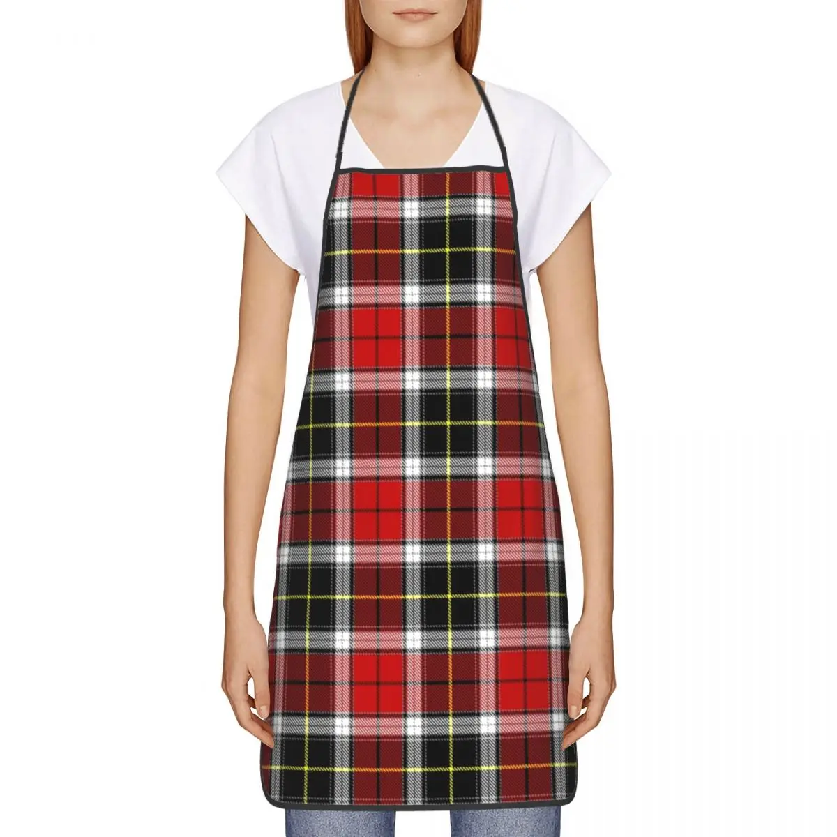 Royal Stewart Tartan Clan Aprons Men Women Scottish Culture Adult Unisex Kitchen Chef Bib Tablier Cuisine Cooking Baking