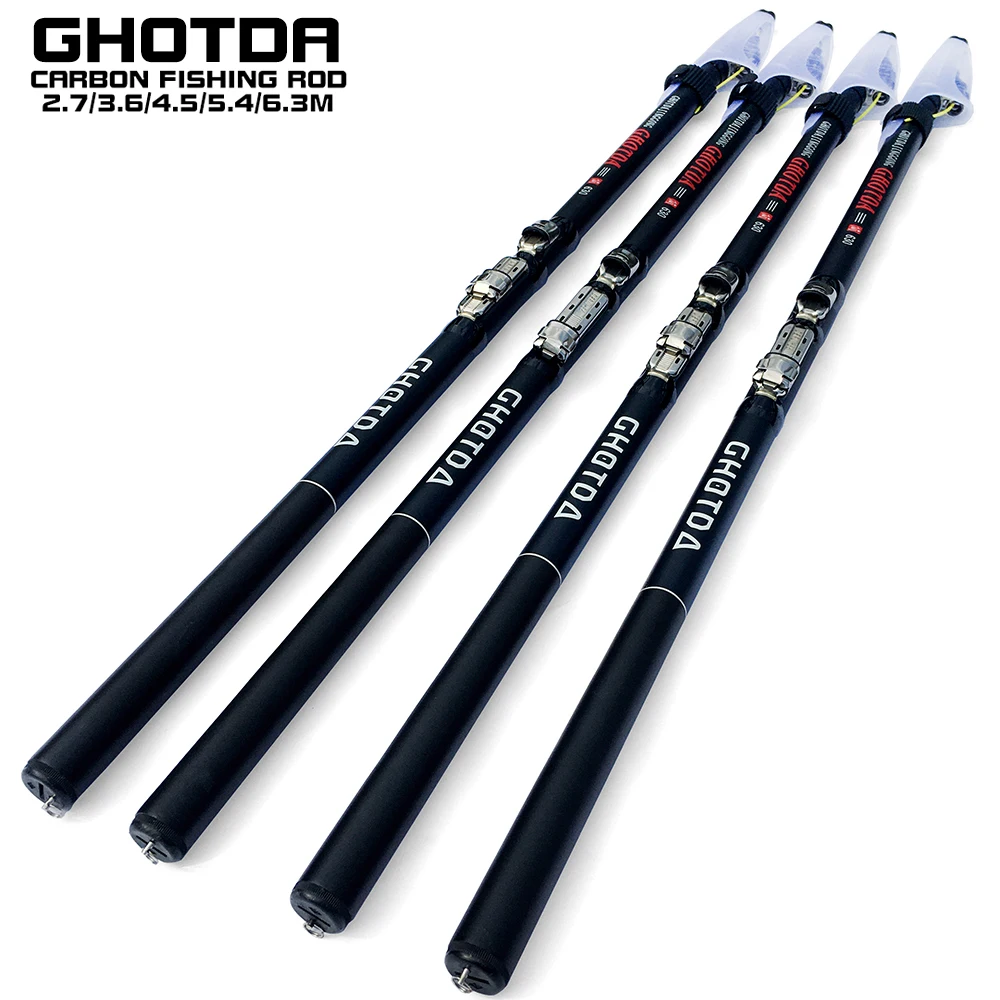 New Spinning Rock Fishing Rod 3.6M 5.4M 4.5M 3.6M 2.7M Portable Spinning Raft Fishing 5 6 7 9 11 Knots Salty/Freshwater Bass