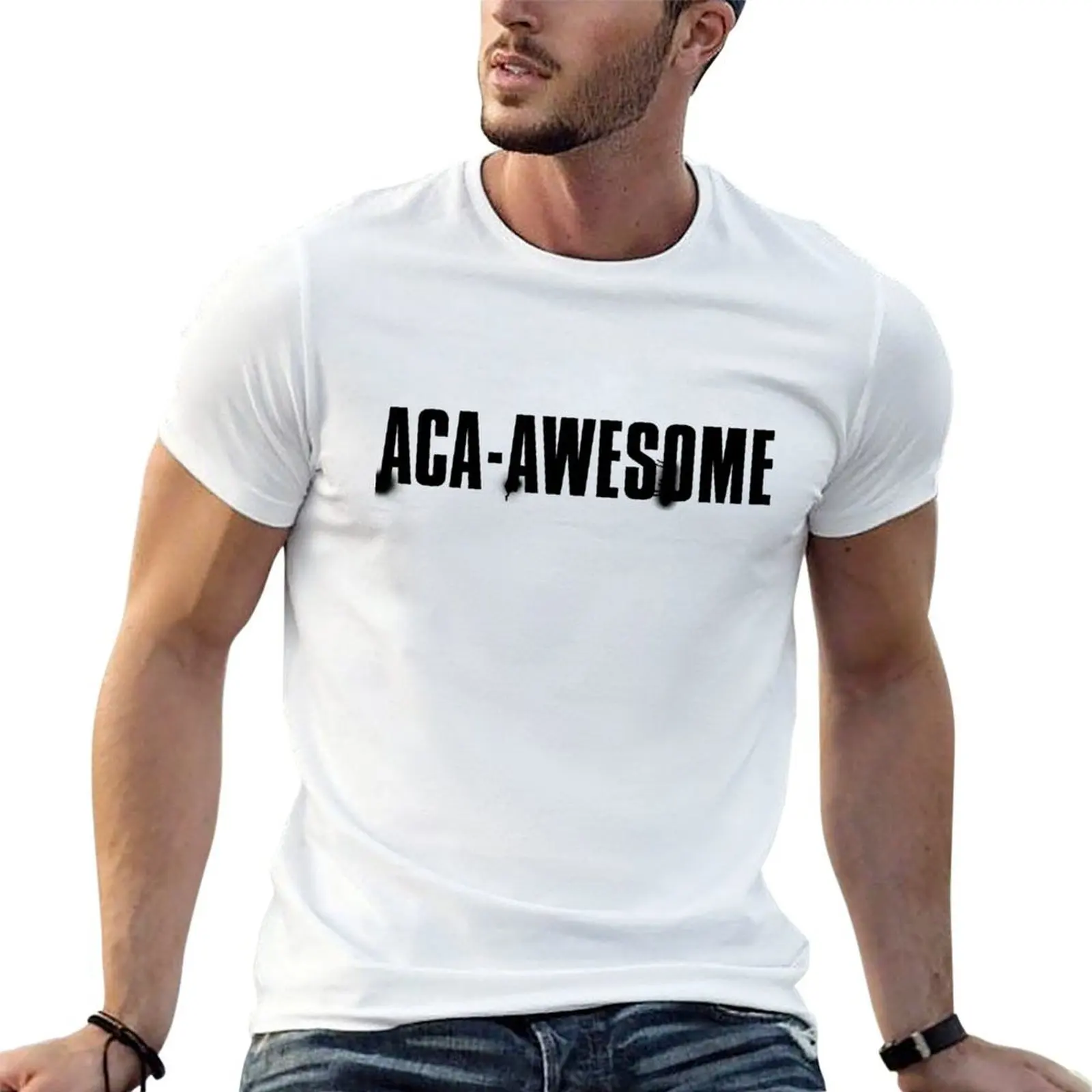 

aca-awesome T-Shirt man t shirt heavy cotton t shirts for man graphic funny T-Shirt